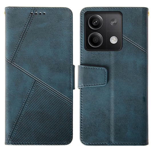 IDEWEI For Xiaomi Redmi Note 13 5G Cell Phone Case Calf Texture Leather Card Slots Cover - Blue
