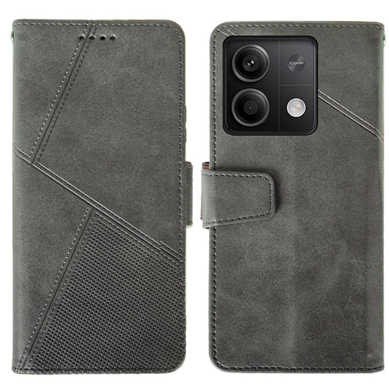 IDEWEI For Xiaomi Redmi Note 13 5G Cell Phone Case Calf Texture Leather Card Slots Cover - Black