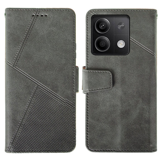 IDEWEI For Xiaomi Redmi Note 13 5G Cell Phone Case Calf Texture Leather Card Slots Cover - Black
