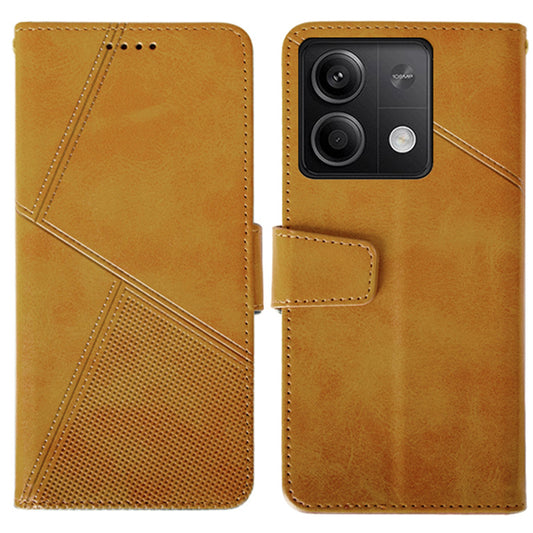 IDEWEI For Xiaomi Redmi Note 13 5G Cell Phone Case Calf Texture Leather Card Slots Cover - Orange