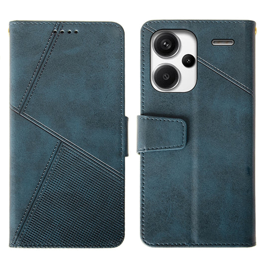 IDEWEI For Xiaomi Redmi Note 13 Pro+ 5G Case Leather Calf Texture Stand Anti-scratch Phone Cover - Blue
