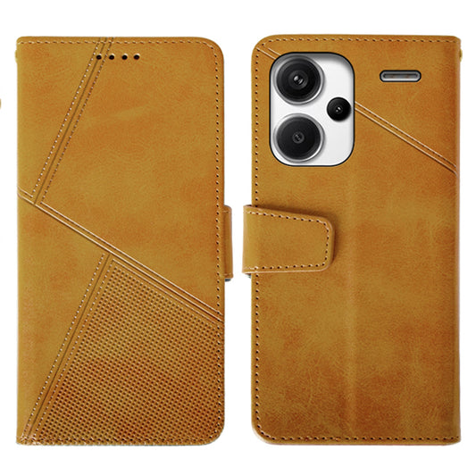 IDEWEI For Xiaomi Redmi Note 13 Pro+ 5G Case Leather Calf Texture Stand Anti-scratch Phone Cover - Orange