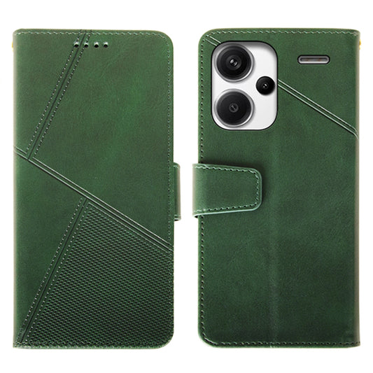 IDEWEI For Xiaomi Redmi Note 13 Pro+ 5G Case Leather Calf Texture Stand Anti-scratch Phone Cover - Green