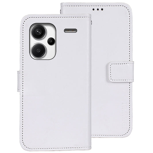 IDEWEI For Xiaomi Redmi Note 13 Pro+ 5G Case Crazy Horse Card Holder Phone Protector - White