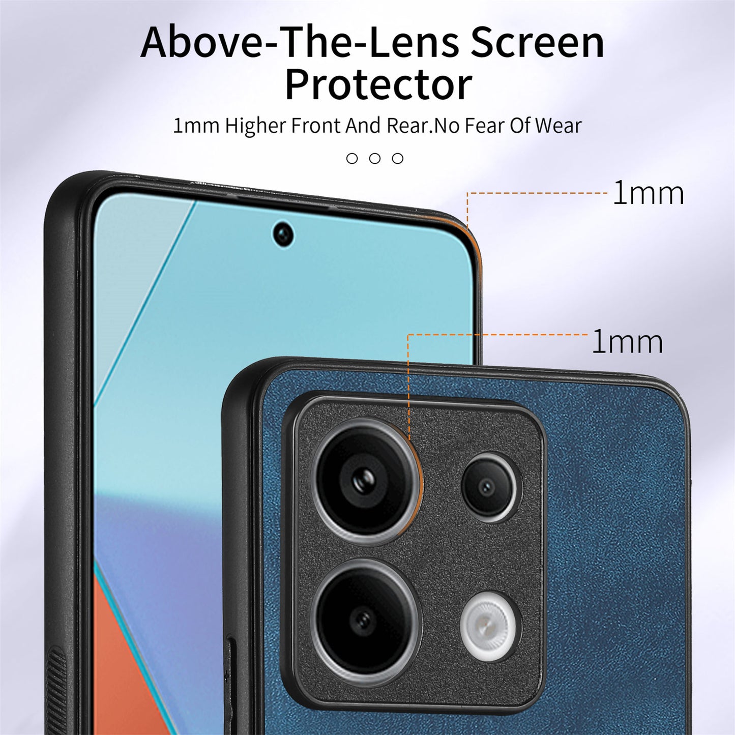 D2 For Xiaomi Redmi Note 13 Pro 5G / Poco X6 5G Phone Case with Ring Kickstand Anit-Fall Cover - Blue