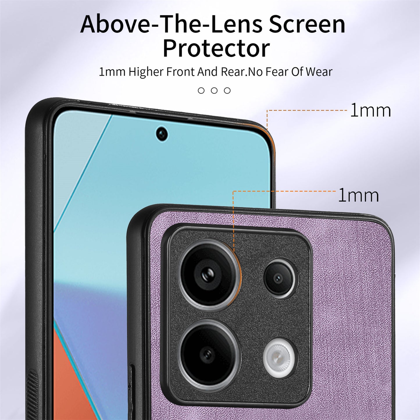 D2 For Xiaomi Redmi Note 13 Pro 5G / Poco X6 5G Phone Case with Ring Kickstand Anit-Fall Cover - Purple