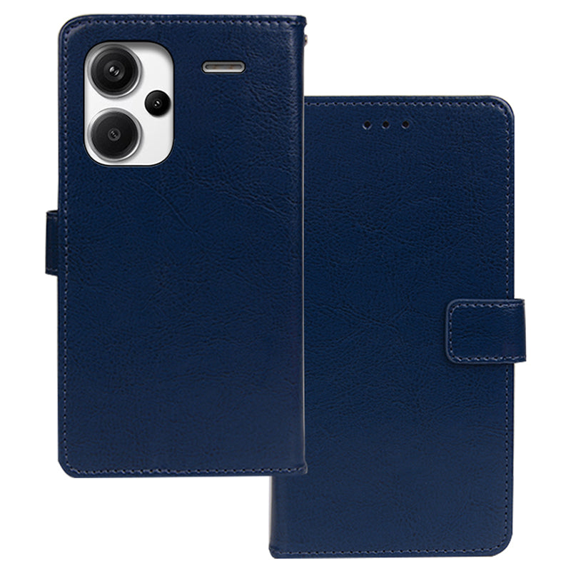 IDEWEI For Xiaomi Redmi Note 13 Pro+ 5G Case TPU+PU Leather Stand Phone Protector - Blue