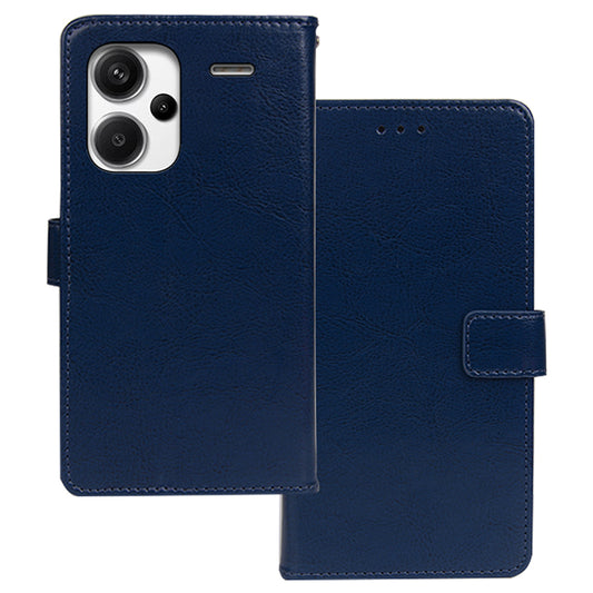IDEWEI For Xiaomi Redmi Note 13 Pro+ 5G Case TPU+PU Leather Stand Phone Protector - Blue