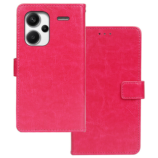 IDEWEI For Xiaomi Redmi Note 13 Pro+ 5G Case TPU+PU Leather Stand Phone Protector - Rose