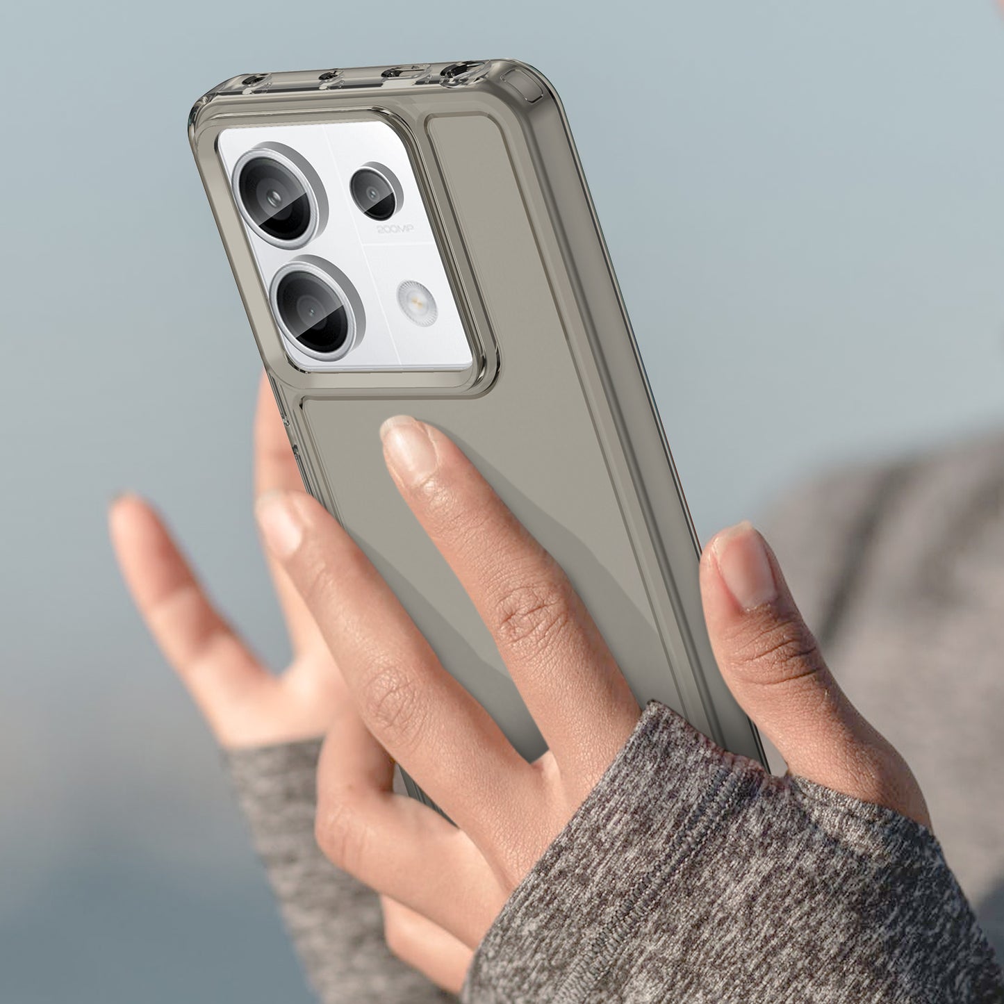 Candy Series for Xiaomi Redmi Note 13 Pro 5G / Poco X6 5G Case Clear TPU Mobile Phone Cover - Transparent Grey