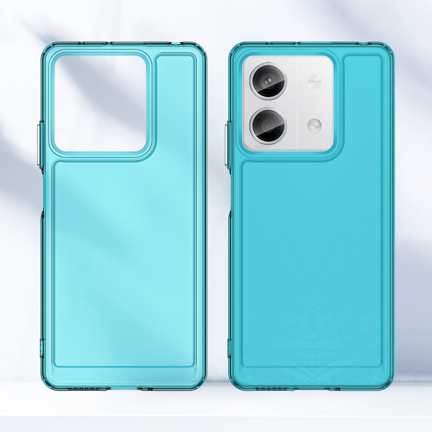For Xiaomi Redmi Note 13 5G Case Candy Series Clear TPU Cell Phone Cover - Transparent Blue