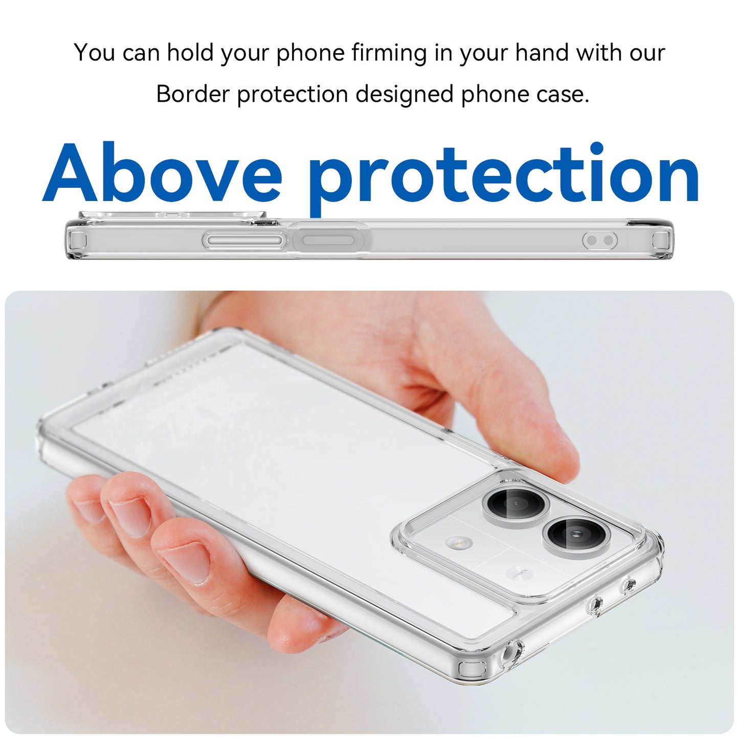 For Xiaomi Redmi Note 13 5G Case Candy Series Clear TPU Cell Phone Cover - Transparent