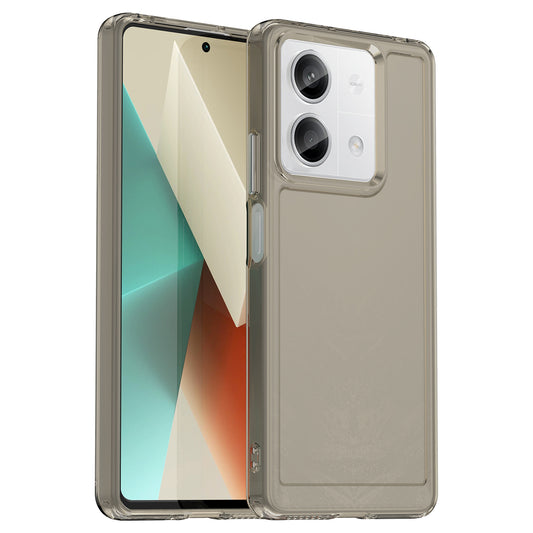 For Xiaomi Redmi Note 13 5G Case Candy Series Clear TPU Cell Phone Cover - Transparent Grey
