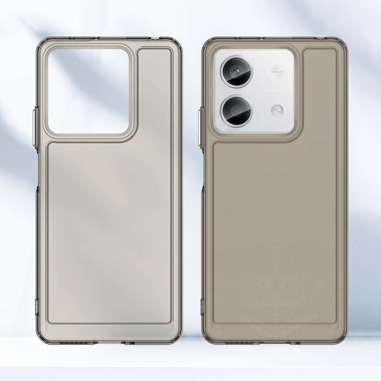 For Xiaomi Redmi Note 13 5G Case Candy Series Clear TPU Cell Phone Cover - Transparent Grey