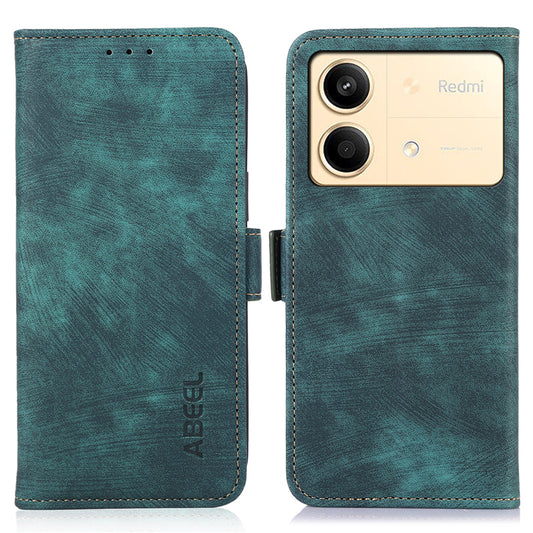 ABEEL For Xiaomi Redmi Note 13R Pro 5G Cell Phone Case Side Magnetic Clasp PU Leather Cover - Green