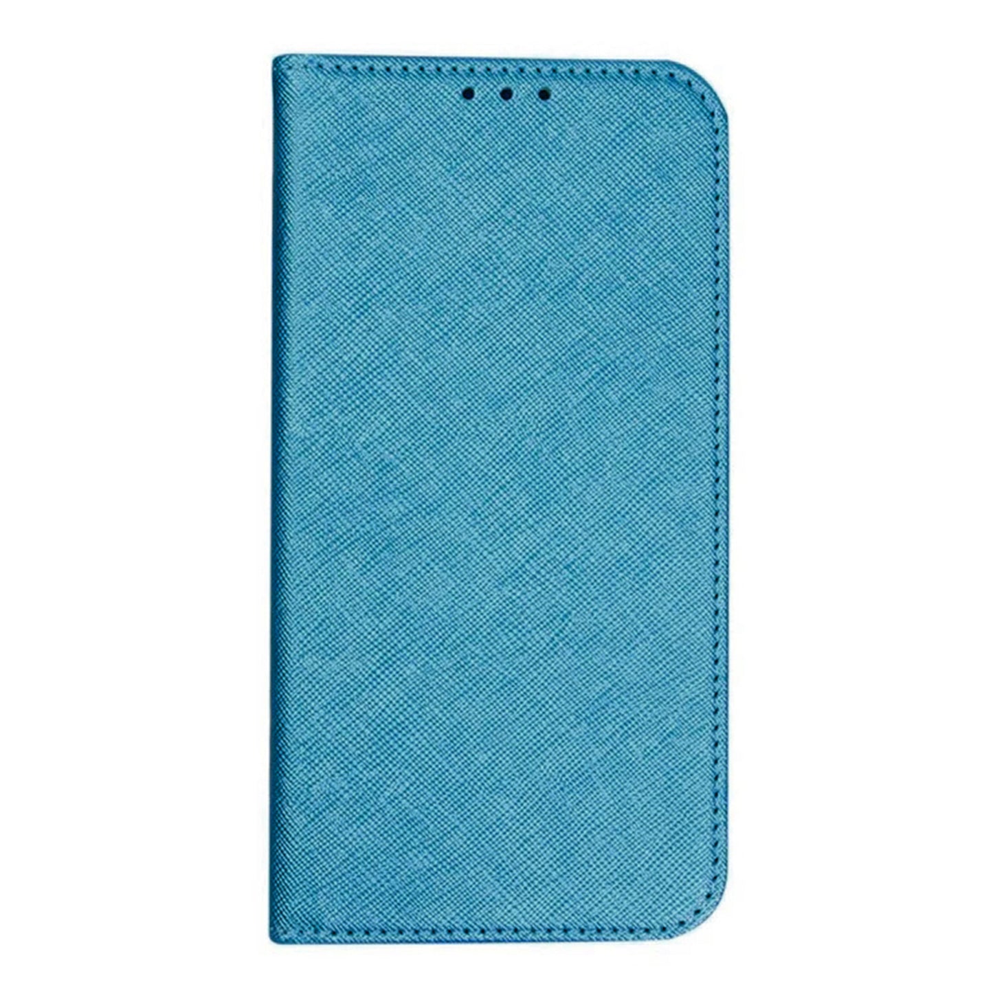 For Xiaomi Redmi Note 13 5G Case Cross Texture PU Leather Stand Magnetic Closing Phone Cover - Sky Blue