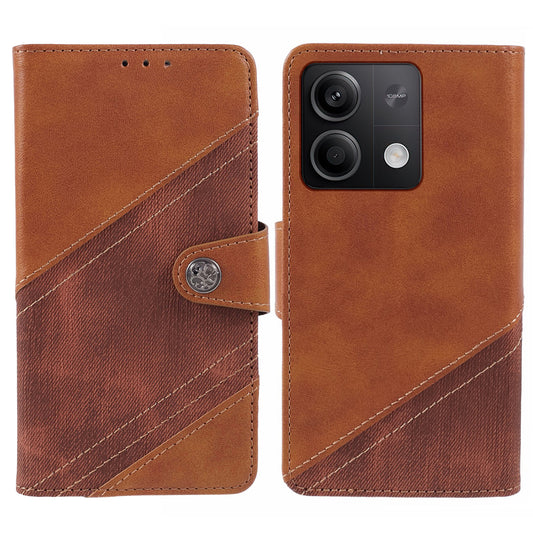 For Xiaomi Redmi Note 13 5G Cell Phone Case Crazy Horse Texture Full Protection Shell - Brown