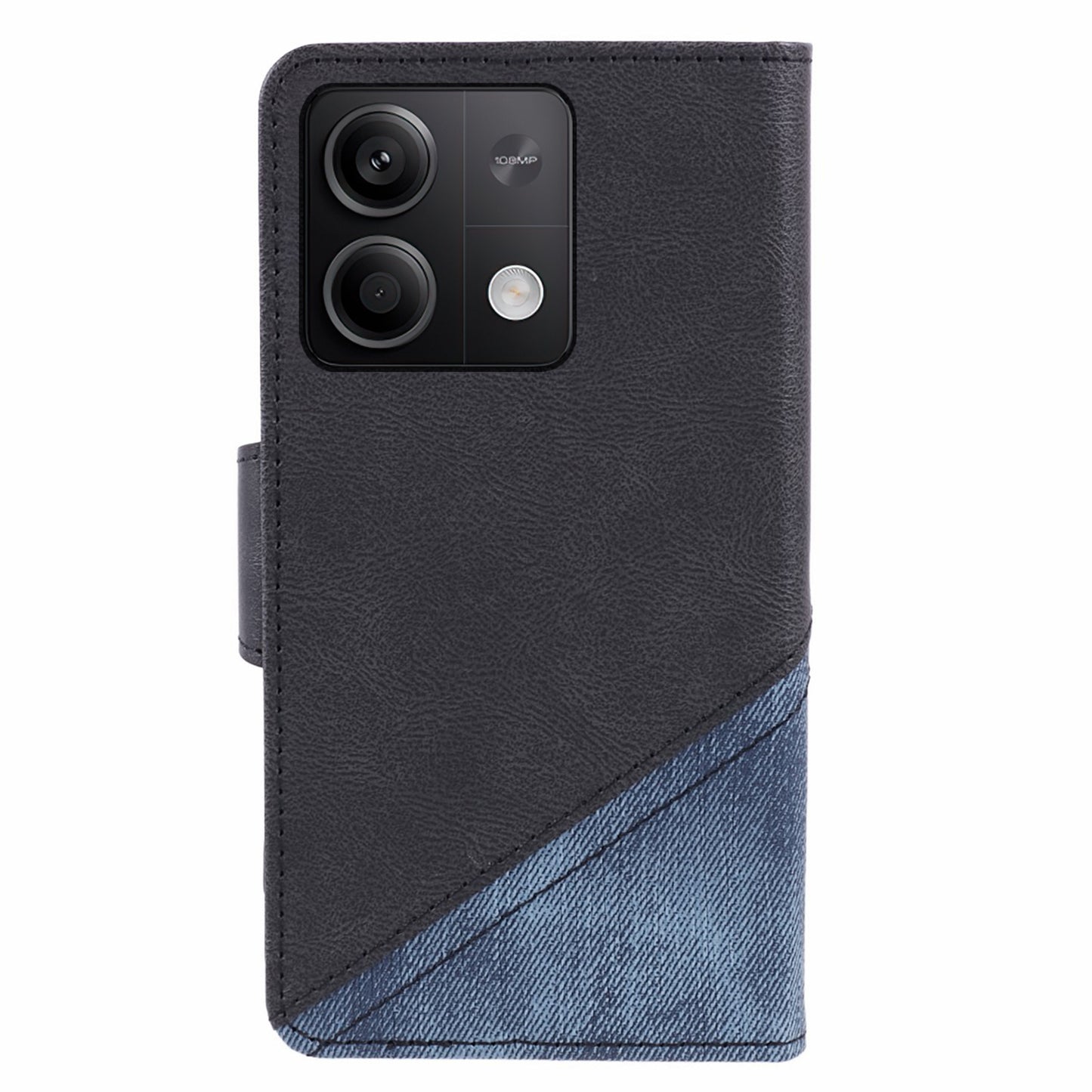 For Xiaomi Redmi Note 13 5G Cell Phone Case Crazy Horse Texture Full Protection Shell - Black