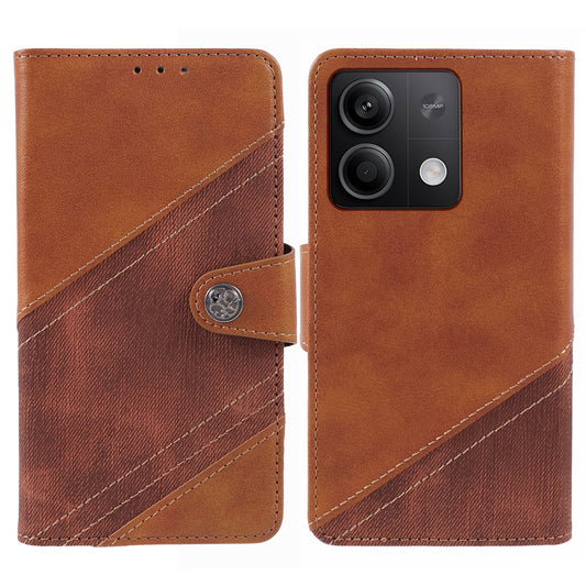 For Xiaomi Redmi Note 13 Pro 5G / Poco X6 5G Case Crazy Horse Texture PU Leather Shell with Wallet - Brown