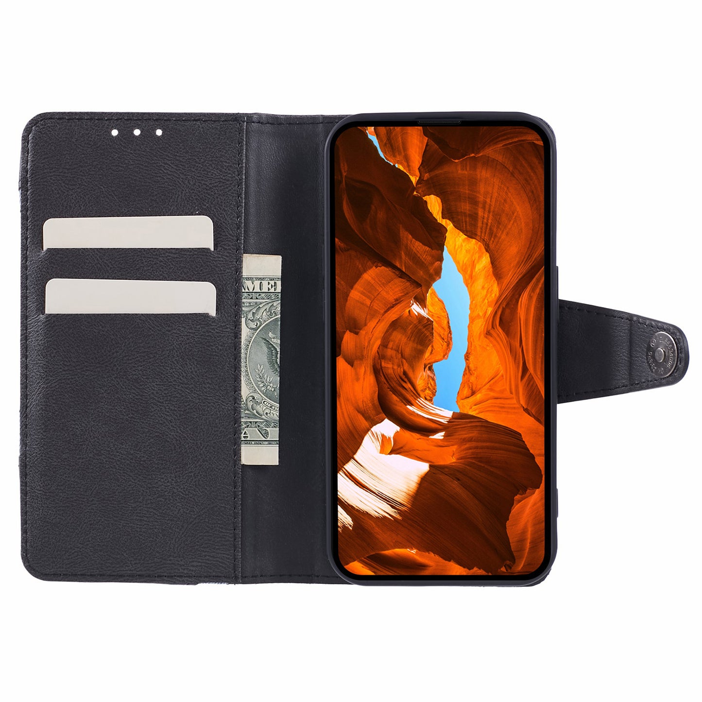 For Xiaomi Redmi Note 13 Pro 5G / Poco X6 5G Case Crazy Horse Texture PU Leather Shell with Wallet - Black