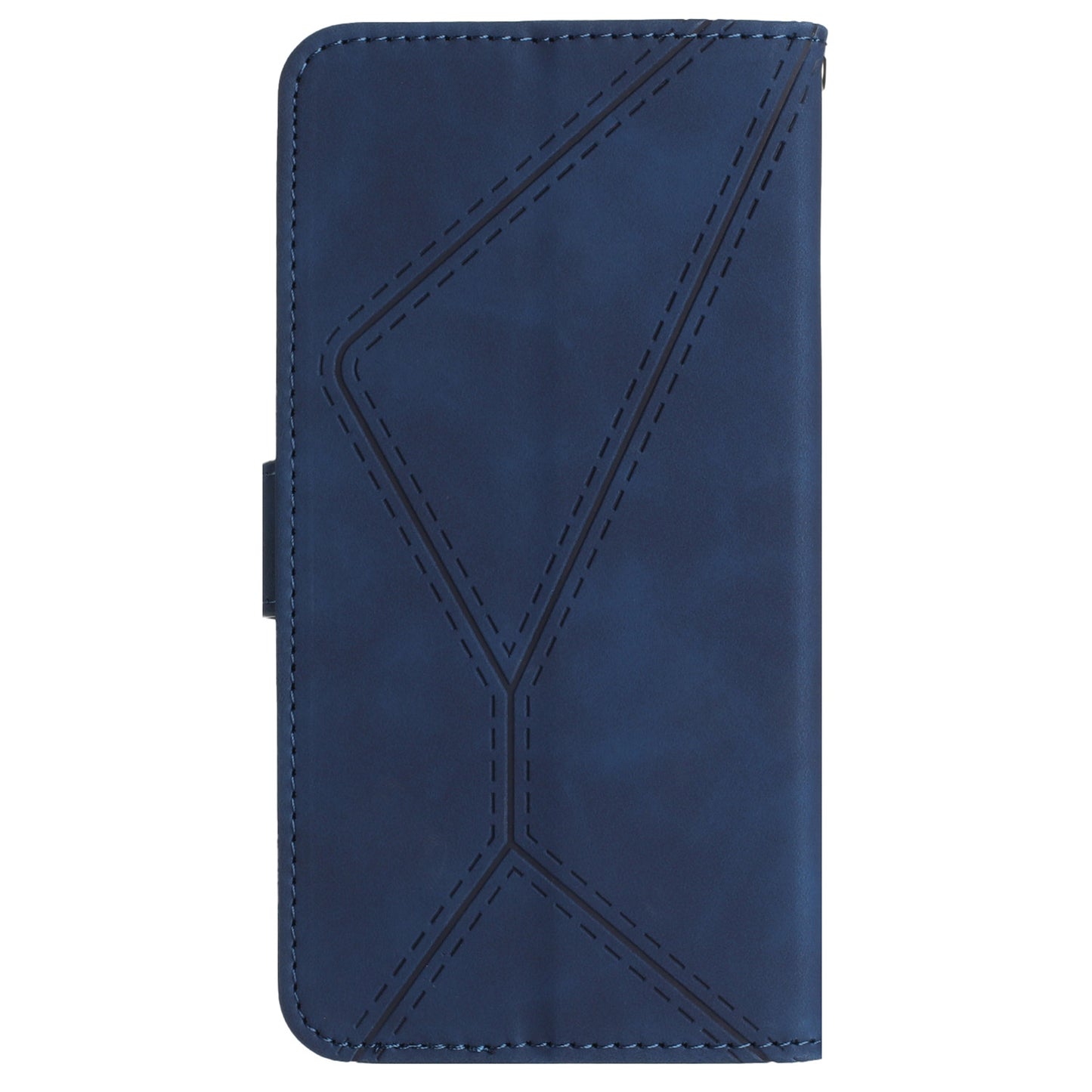 HT05 For Xiaomi Redmi Note 13 4G Magnetic Phone Case Splicing Lines Imprinted Cover - Blue