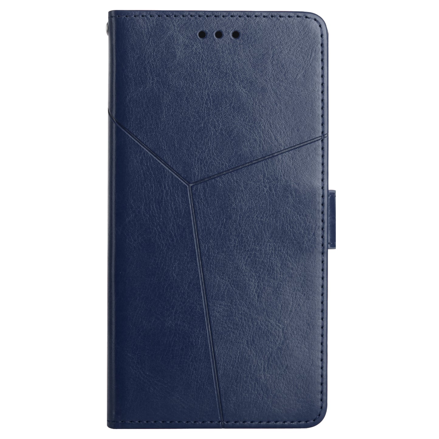 HT01 For Xiaomi Redmi Note 13 4G Magnetic Phone Case Y-shaped Line Imprinted Cover - Blue