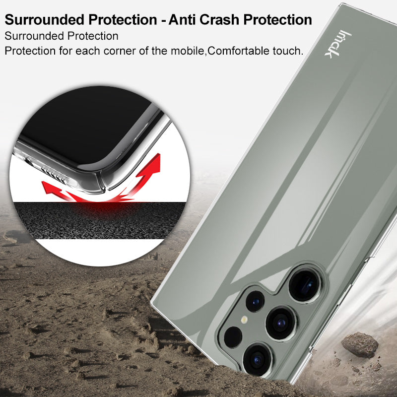 IMAK Crystal Case II Pro for Samsung Galaxy S24 Ultra Phone Case Hard PC Clear Slim-Fit Back Shell