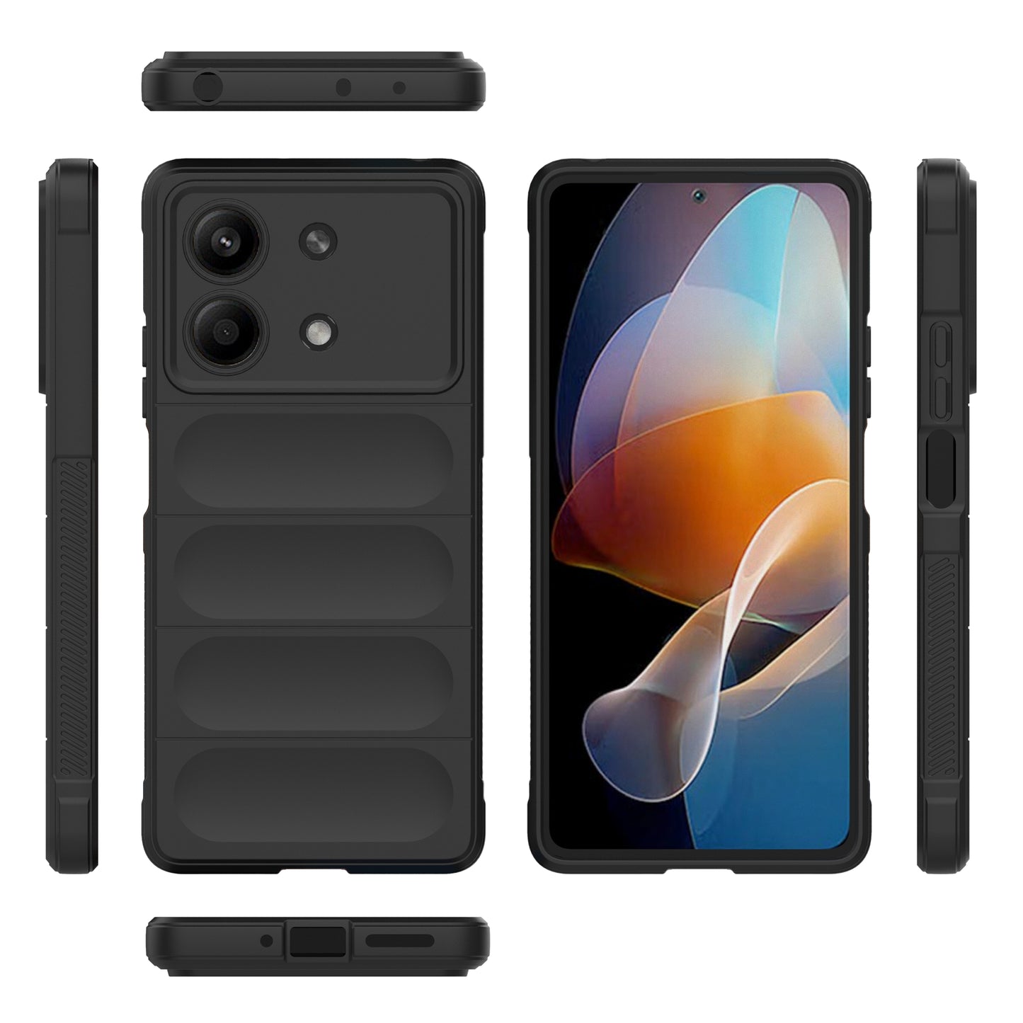 For Xiaomi Redmi Note 13R Pro 5G TPU Case Anti-drop Phone Cover - Black