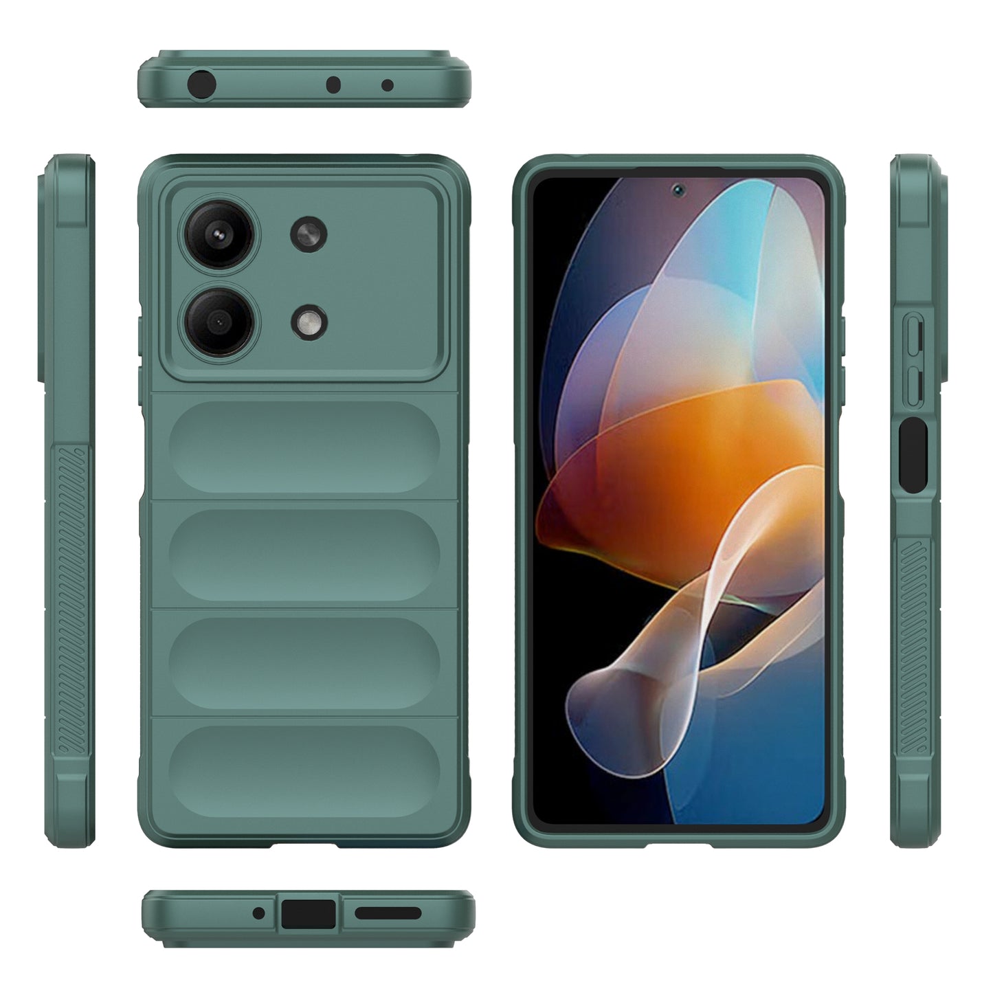 For Xiaomi Redmi Note 13R Pro 5G TPU Case Anti-drop Phone Cover - Green