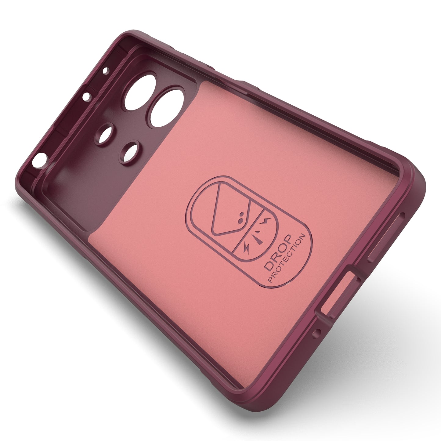 For Xiaomi Redmi Note 13R Pro 5G TPU Case Anti-drop Phone Cover - Wine Red