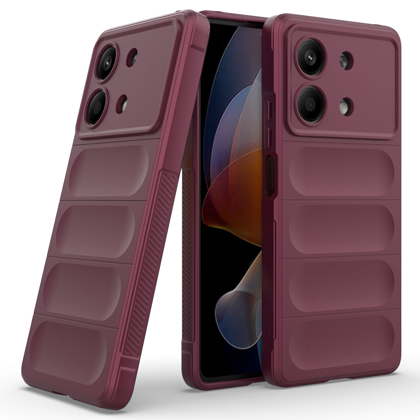 For Xiaomi Redmi Note 13R Pro 5G TPU Case Anti-drop Phone Cover - Wine Red