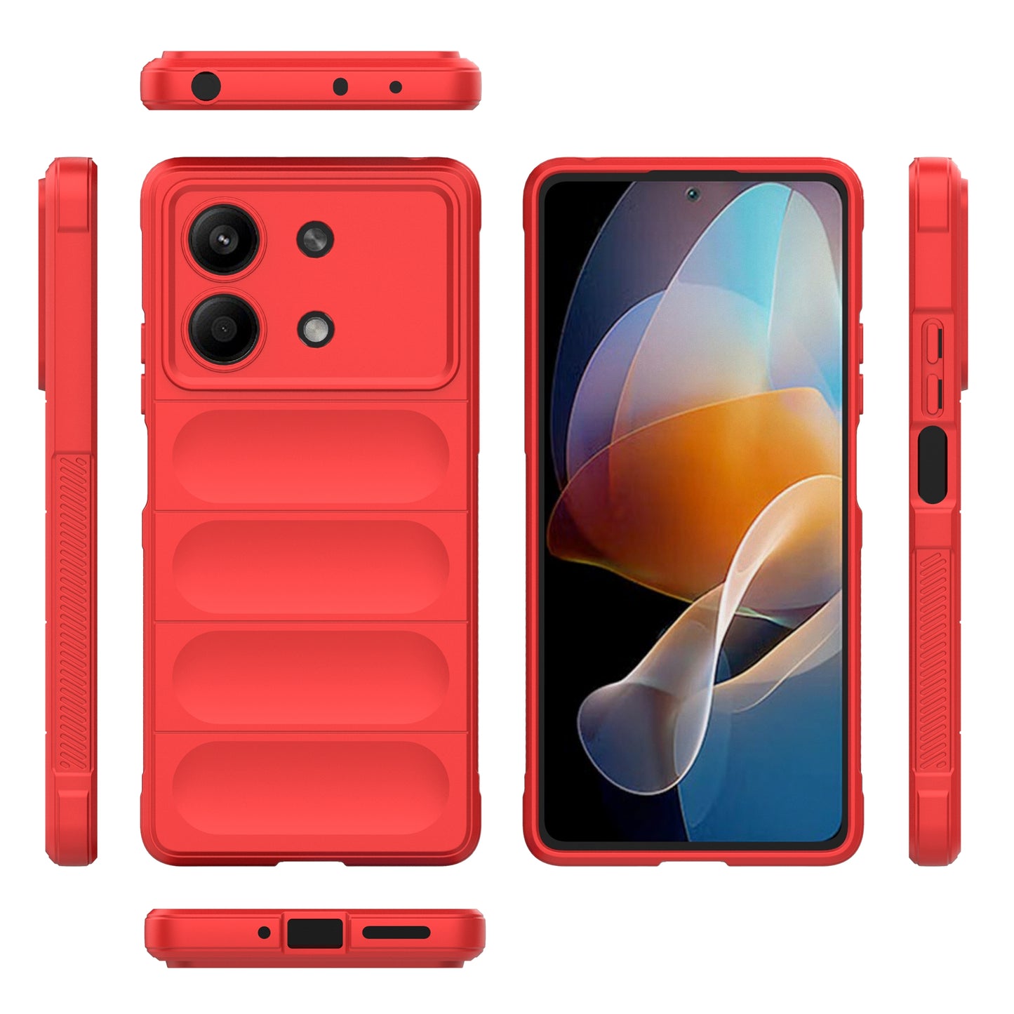 For Xiaomi Redmi Note 13R Pro 5G TPU Case Anti-drop Phone Cover - Red
