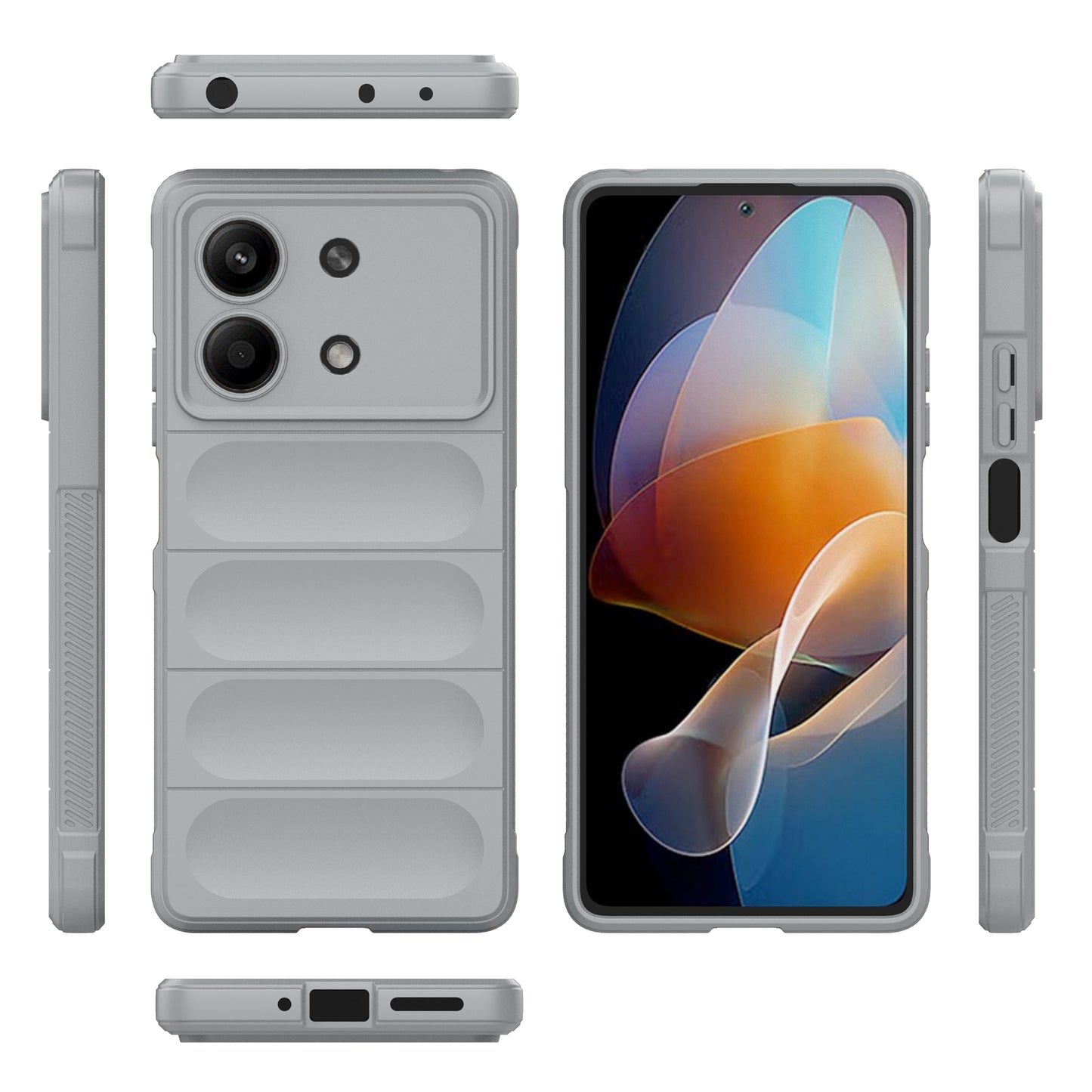 For Xiaomi Redmi Note 13R Pro 5G TPU Case Anti-drop Phone Cover - Light Grey