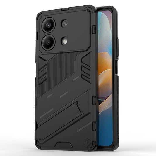 For Xiaomi Redmi Note 13R Pro 5G Kickstand Case Drop-proof Phone Cover - Black