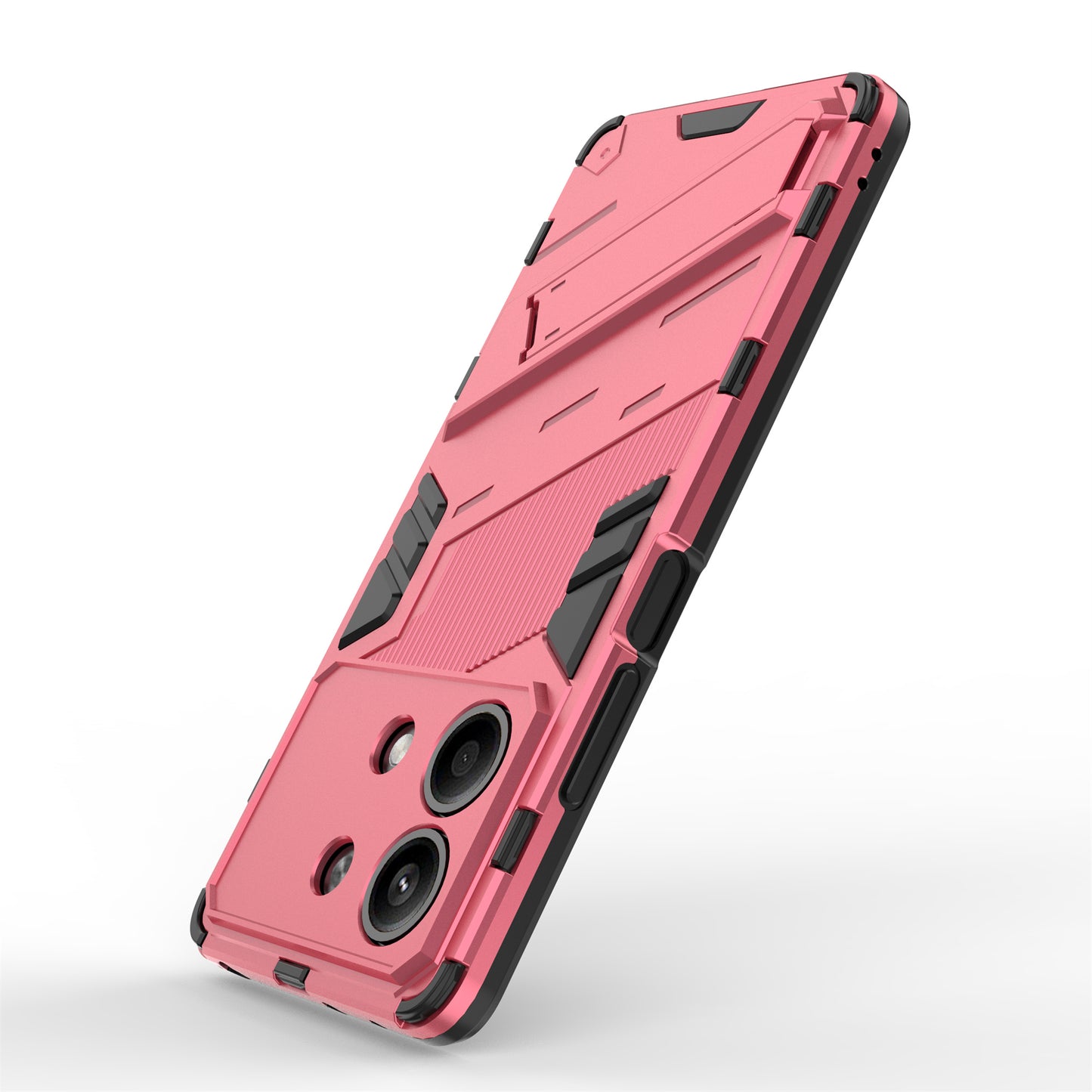 For Xiaomi Redmi Note 13R Pro 5G Kickstand Case Drop-proof Phone Cover - Rose