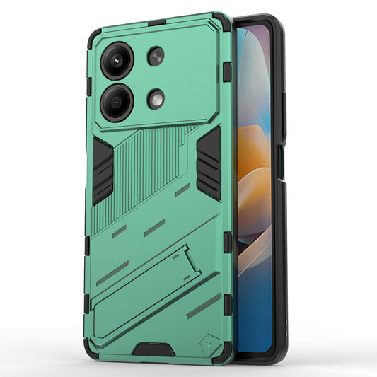 For Xiaomi Redmi Note 13R Pro 5G Kickstand Case Drop-proof Phone Cover - Green