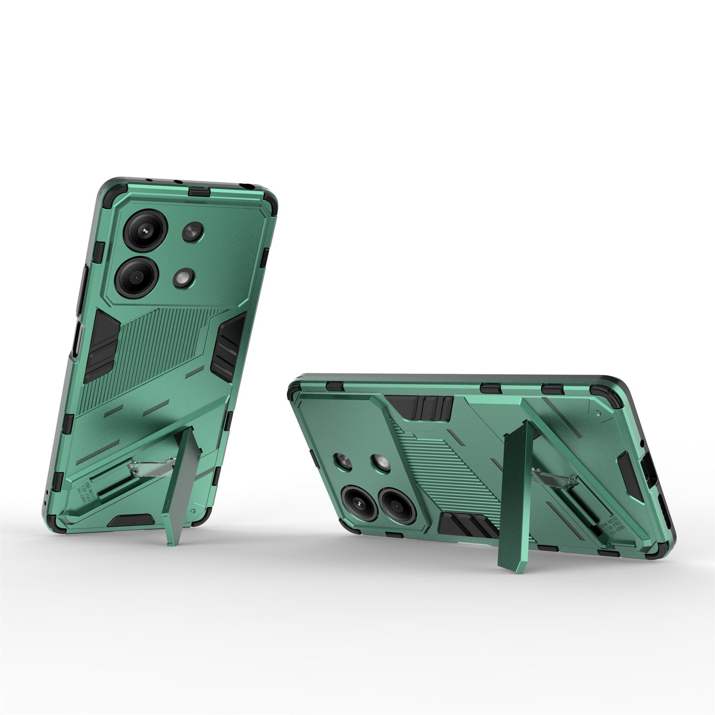 For Xiaomi Redmi Note 13R Pro 5G Kickstand Case Drop-proof Phone Cover - Green