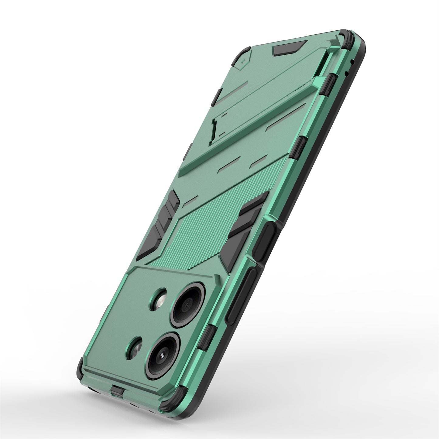 For Xiaomi Redmi Note 13R Pro 5G Kickstand Case Drop-proof Phone Cover - Green