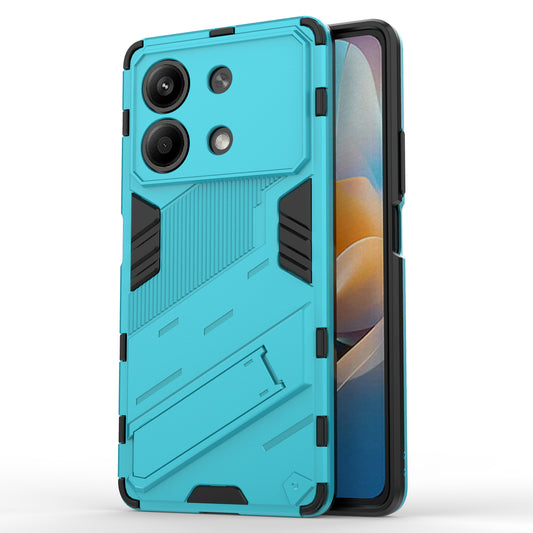 For Xiaomi Redmi Note 13R Pro 5G Kickstand Case Drop-proof Phone Cover - Baby Blue