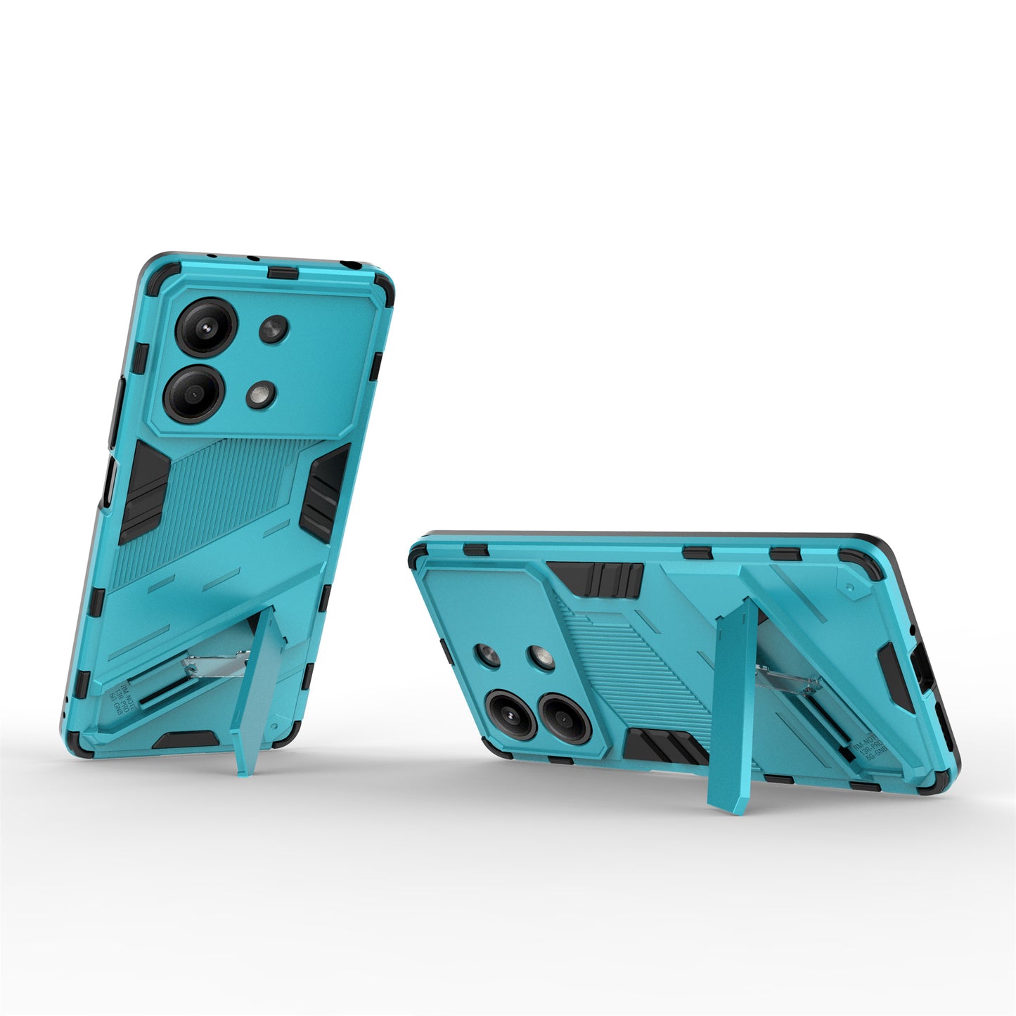 For Xiaomi Redmi Note 13R Pro 5G Kickstand Case Drop-proof Phone Cover - Baby Blue