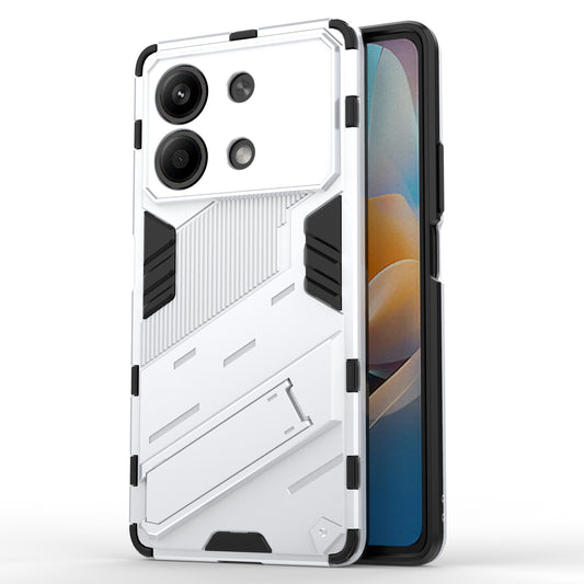 For Xiaomi Redmi Note 13R Pro 5G Kickstand Case Drop-proof Phone Cover - White