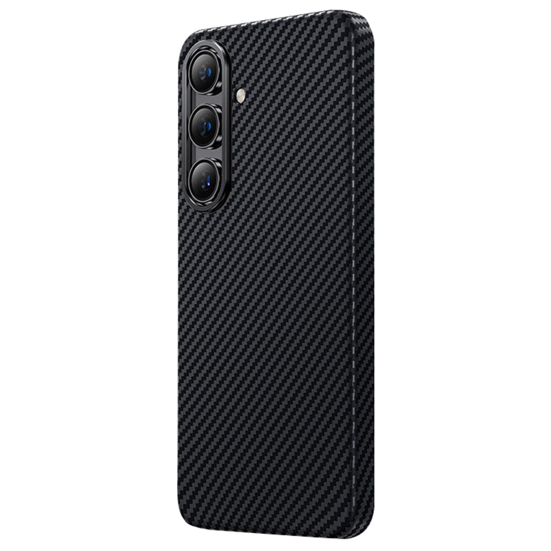 BENKS For Samsung Galaxy S24 Magnetic Phone Case Ultra-Thin 600D Kevlar Aramid Fiber+PC Shell - Black
