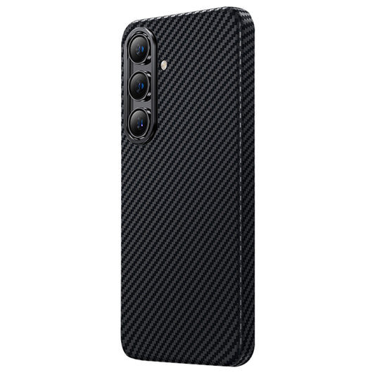 BENKS For Samsung Galaxy S24 Magnetic Phone Case Ultra-Thin 600D Kevlar Aramid Fiber+PC Shell - Black