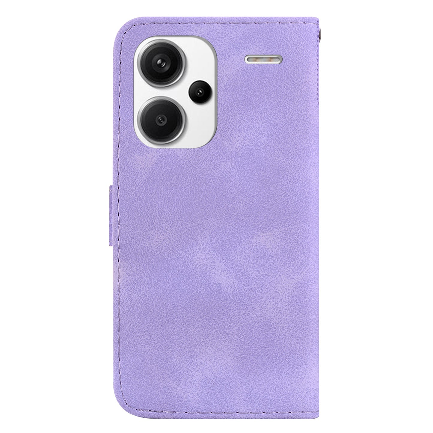 For Xiaomi Redmi Note 13 Pro+ 5G Flip Phone Case Leather Wallet Cover 7-Shape Pattern - Purple