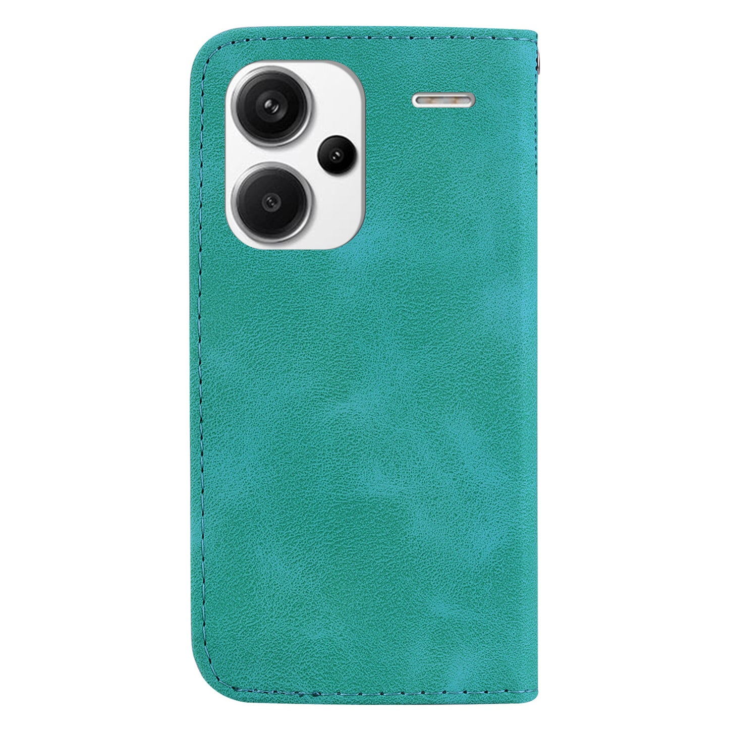 For Xiaomi Redmi Note 13 Pro+ 5G Flip Phone Case Leather Wallet Cover 7-Shape Pattern - Green