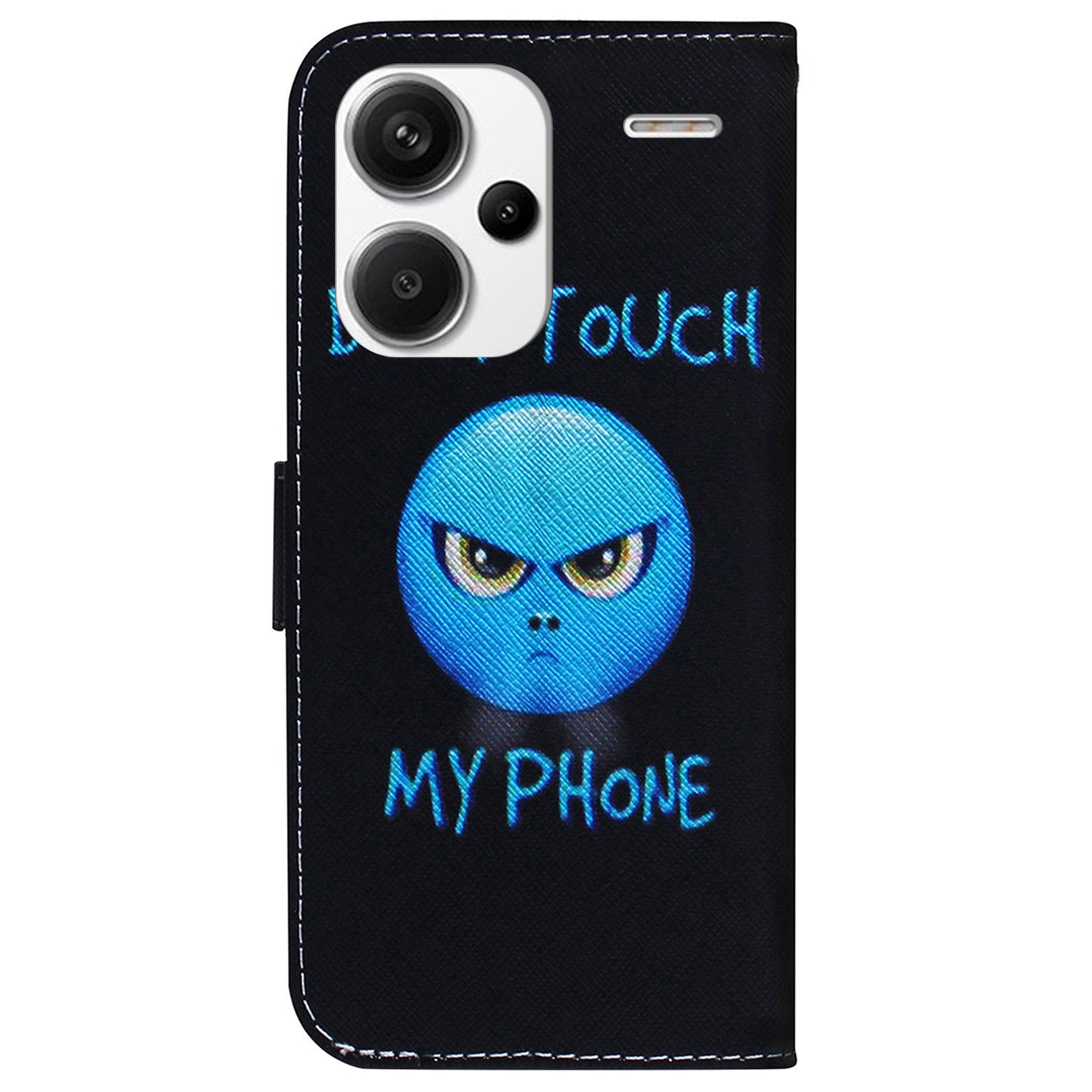 For Xiaomi Redmi Note 13 Pro+ 5G Flip Phone Cover Pattern Print Wallet Case - Don&#39;t Touch My Phone