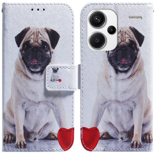 For Xiaomi Redmi Note 13 Pro+ 5G Flip Phone Cover Pattern Print Wallet Case - Dog