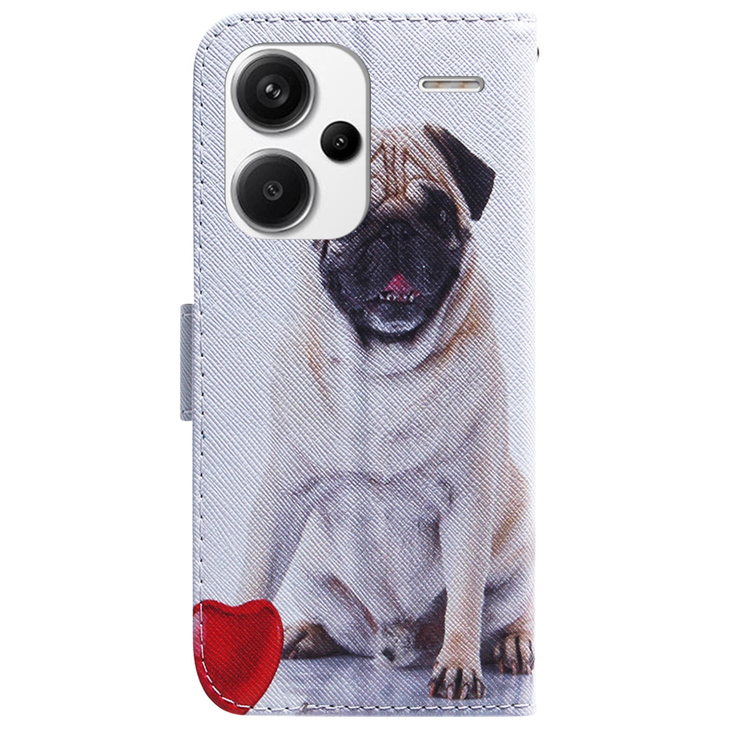 For Xiaomi Redmi Note 13 Pro+ 5G Flip Phone Cover Pattern Print Wallet Case - Dog