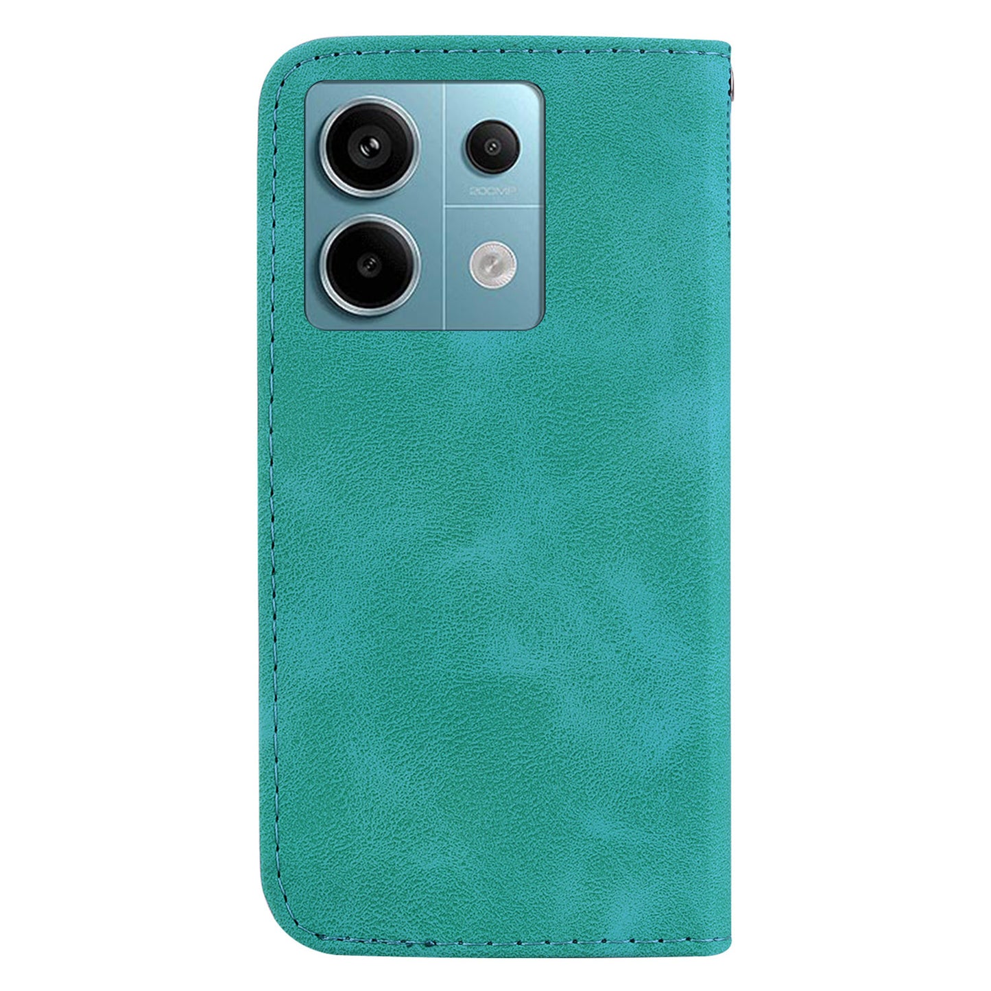 For Xiaomi Redmi Note 13 Pro 5G / Poco X6 5G Stand Card Slots Case 7-Shape Pattern PU Leather Phone Cover - Green