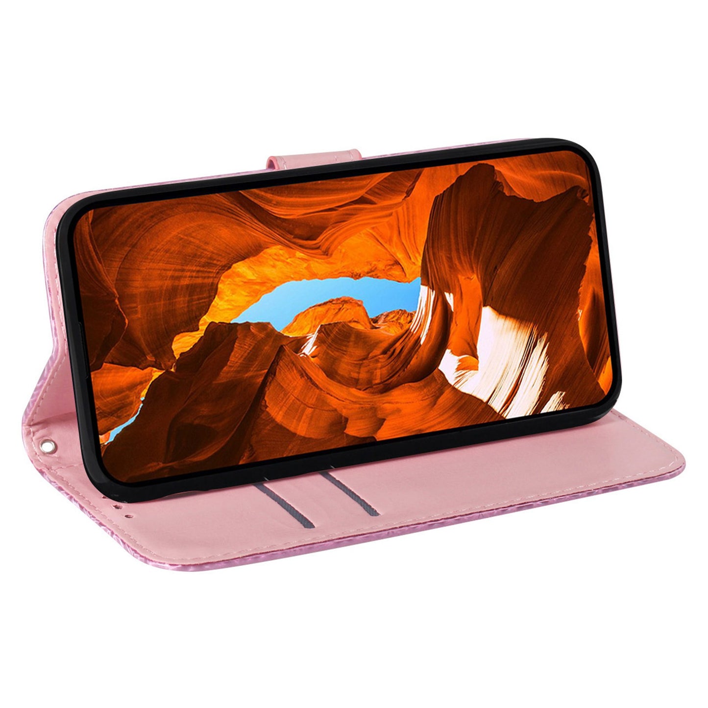 For Xiaomi Redmi Note 13 Pro 5G / Poco X6 5G Magnetic Case Dazzling Flower Phone Wallet Cover - Pink
